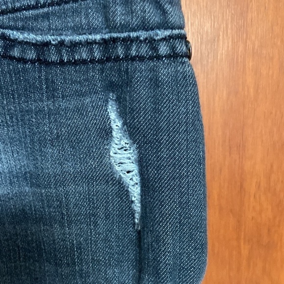 Destroyed Corset Waist Skinny Zipper/Button Fly Denim Jeans Darkwash Size 9 Jr - Picture 8 of 16